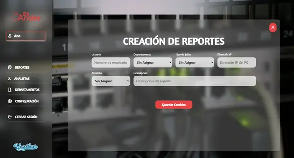Módulo de creación de reportes o incidencias que llegan al sistema
    de reportes de la empresa de Lácteos los Andes, Planta Cabudare, Barquisimeto - Venezuela